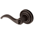 Baldwin Single Left Hand Wave Estate Non-Turning One-Sided Door Lever without Rosettes Locking/Latching Mechanism Purchased Separately Distressed Oil Rubbed Bronze
