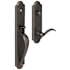 Baldwin Boulder Single Cylinder Right Handed Full Plate Entryset with Interior Lever Distressed Oil Rubbed Bronze