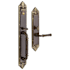 Baldwin Edinburgh Left Hand Single Cylinder Mortise Handleset Trim Set Aged Brass