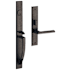 Baldwin Lakeshore Left Handed Full Plate Single Cylinder Keyed Entry Mortise Handleset Trim with 5162 Interior Lever from the Estate Collection Distressed Oil Rubbed Bronze