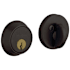 Baldwin Contemporary Solid Brass Single Cylinder Keyed Entry Deadbolt from the Estate Collection Distressed Oil Rubbed Bronze