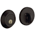 Baldwin Contemporary Solid Brass Single Cylinder Keyed Entry Deadbolt from the Estate Collection Distressed Oil Rubbed Bronze