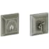 Baldwin Square Solid Brass Single Cylinder Keyed Entry Deadbolt from the Estate Collection Antique Nickel