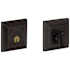 Baldwin Square Solid Brass Single Cylinder Keyed Entry Deadbolt from the Estate Collection Distressed Oil Rubbed Bronze