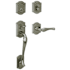 Baldwin Right Handed Bethpage Single Cylinder Solid Brass Sectional Handleset with BETHPAGE INTERIOR LEVER Antique Nickel