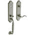 Baldwin Manchester Right Handed One Piece Single Cylinder Keyed Entry Handleset with 5455V Interior Lever from the Estate Collection Antique Nickel