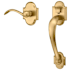 Baldwin Boulder Sectional Entry Right Handed Handle Set Kit with Interior Boulder Lever Vintage Brass