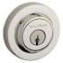 Baldwin Contemporary Round Standard C Keyway Double Cylinder Keyed Entry Deadbolt Lifetime Polished Nickel