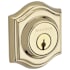 Baldwin Traditional Arch Standard C Keyway Double Cylinder Keyed Entry Deadbolt Lifetime Polished Brass