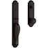Baldwin Elkhorn Full Plate Single Cylinder Keyed Entry Handleset with Interior Rustic Knob and Emergency Egress Function Dark Bronze
