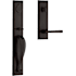 Baldwin Longview Full Plate Single Cylinder Keyed Entry Handleset with Taper Interior Lever and Emergency Egress Function Dark Bronze