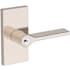 Baldwin Anaheim Hills Single Cylinder Keyed Entry Door Lever Set with Contemporary 5" Rose from the Reserve Collection Lifetime Polished Nickel