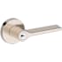 Baldwin Anaheim Hills Single Cylinder Keyed Entry Door Lever Set with Contemporary Round Rose from the Reserve Collection Lifetime Polished Nickel
