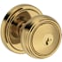 Baldwin Bremerton Single Cylinder Keyed Entry Door Knob Set with Stepped Round Rose with SmartKey SC1 Keyway from the Reserve Collection Lifetime Polished Brass