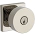 Baldwin Contemporary Single Cylinder Keyed Entry Door Knob with Square Rose Lifetime Polished Nickel