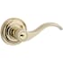 Baldwin Curve Right Handed Single Cylinder Keyed Entry Door Lever with Round Rose Lifetime Polished Brass