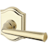Baldwin Federal Keyed Entry Single Cylinder Leverset with Traditional Arch Rose Lifetime Polished Brass