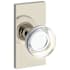 Baldwin Contemporary Crystal Non-Turning Two-Sided Dummy Door Knob Set with Contemporary 5 Inch Rose from the Reserve Collection Lifetime Polished Nickel