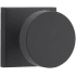 Baldwin Contemporary Non-Turning Two-Sided Dummy Door Knob Set with Square Rose Satin Black