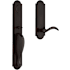 Baldwin Elkhorn Full Dummy Full Plate Handleset with Right Handed Non-Turning Dummy Interior Arch Lever Dark Bronze
