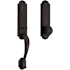Baldwin Kodiak Full Dummy One Piece Handleset with Non-Turning Dummy Interior Rustic Knob Dark Bronze