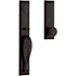 Baldwin Longview Full Dummy Full Plate Handleset with Non-Turning Dummy Interior Rustic Knob Dark Bronze