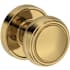 Baldwin Bremerton Non-Turning One-Sided Dummy Door Knob with Stepped Round Rose from the Reserve Collection Lifetime Polished Brass