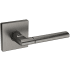 Baldwin L021 Non-Turning Two-Sided Dummy Door Lever Set with R017 Rose from the Estate Collection Lifetime Graphite Nickel