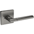 Baldwin L021 Privacy Door Lever Set with R017 Rose from the Estate Collection Lifetime Graphite Nickel