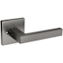 Baldwin L023 Privacy Door Lever Set with R017 Rose from the Estate Collection Lifetime Graphite Nickel