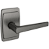 Baldwin L024 Passage Door Lever Set with R046 Rose from the Estate Collection Lifetime Graphite Nickel
