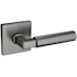 Baldwin L029 Gramercy Passage Door Lever Set with R017 Rose from the Estate Collection Lifetime Graphite Nickel