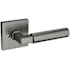 Baldwin L029 Gramercy Privacy Door Lever Set with R017 Rose from the Estate Collection Lifetime Graphite Nickel