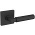 Baldwin L029 Gramercy Right Handed Non-Turning One-Sided Dummy Door Lever with R017 Rose from the Estate Collection Satin Black