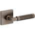Baldwin Gramercy Knurled Non-Turning Two-Sided Dummy Door Lever Set with R017 Trim from the Estate Collection Lifetime Graphite Nickel