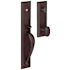Baldwin Cody Dummy Entrance Handleset Trim Set with 5432 Estate Collection Knob Distressed Oil Rubbed Bronze