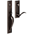 Baldwin Cody Right Hand Single Cylinder Mortise Entrance Handleset Trim Set with 5452 Estate Collection Lever Distressed Oil Rubbed Bronze