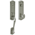 Baldwin Bethpage Single Cylinder Mortise Entrance Handleset Trim Set with 5437 Knob from the Estate Collection Antique Nickel