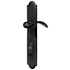 Baldwin Boulder Door Configuration 3 Half Inactive Half Passage Multi Point Trim Lever Set with American Cylinder Below Handle Distressed Oil Rubbed Bronze