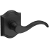 Baldwin Curve Passage Leverset with Traditional Arch Rose Satin Black