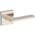 Baldwin Anaheim Hills Passage Door Lever Set with Contemporary Square Rose from the Reserve Collection Lifetime Polished Nickel