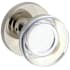 Baldwin Contemporary Crystal Passage Door Knob Set with Contemporary Round Rose from the Reserve Collection Lifetime Polished Nickel