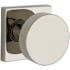 Baldwin Contemporary Passage Door Knob with Square Rose Lifetime Polished Nickel