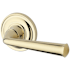 Baldwin Federal Passage Leverset with Traditional Round Rose Lifetime Polished Brass