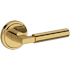 Baldwin Lake Forest Passage Door Lever Set with Stepped Round Rose from the Reserve Collection Lifetime Polished Brass