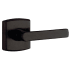 Baldwin Pair of Soho Estate Levers without Rosettes Distressed Oil Rubbed Bronze