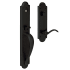 Baldwin Boulder Full Escutcheon Left Handed Single Cylinder Handleset Satin Black