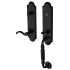 Baldwin Manchester Left Handed One Piece Single Cylinder Keyed Entry Handleset with 5455V Interior Lever from the Estate Collection Satin Black