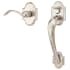 Baldwin Boulder Sectional Entry Right Handed Handle Set Kit with Interior Boulder Lever Lifetime Satin Nickel