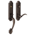 Baldwin Right Handed Boulder Dummy Set Sectional Handleset with Beavertail Interior Lever Distressed Oil Rubbed Bronze